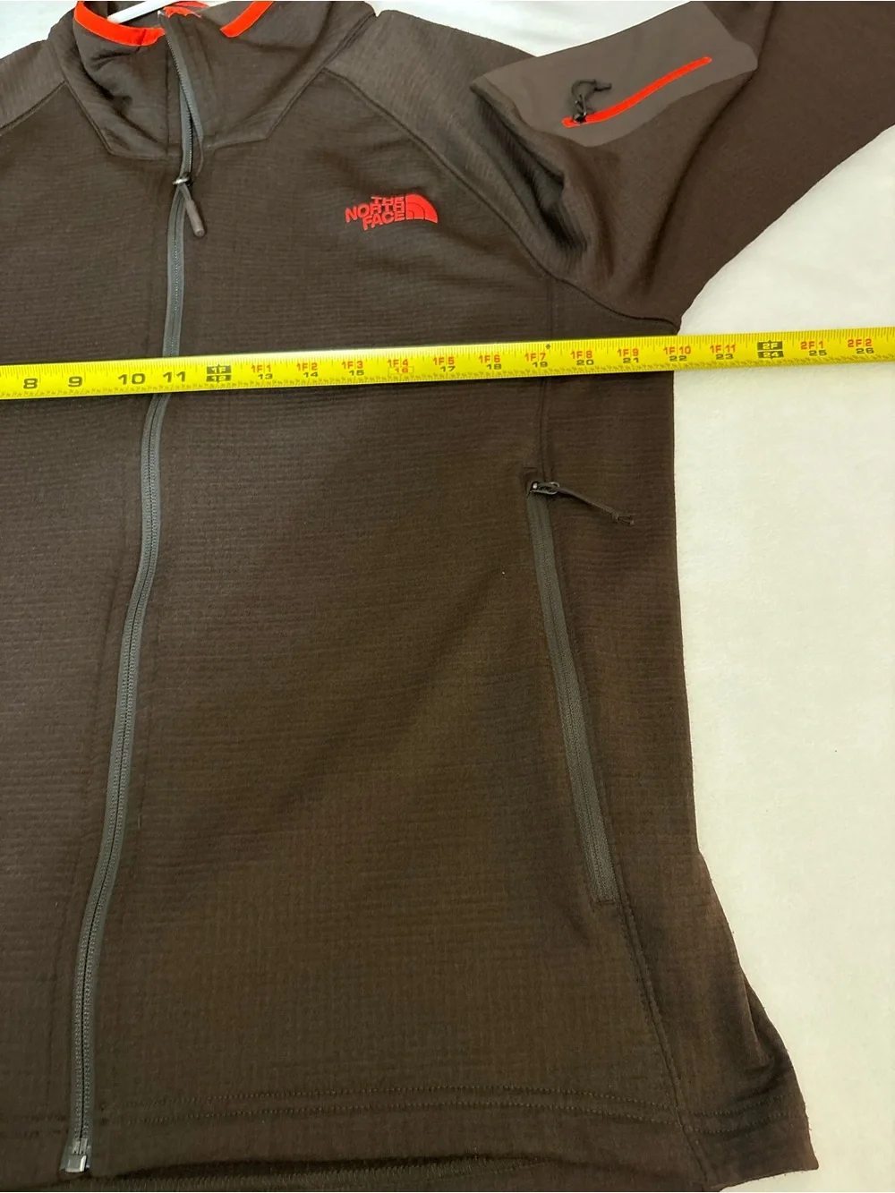The North Face TKA Stealth L Waffle Knit Fleece Lined Jacket Black Red